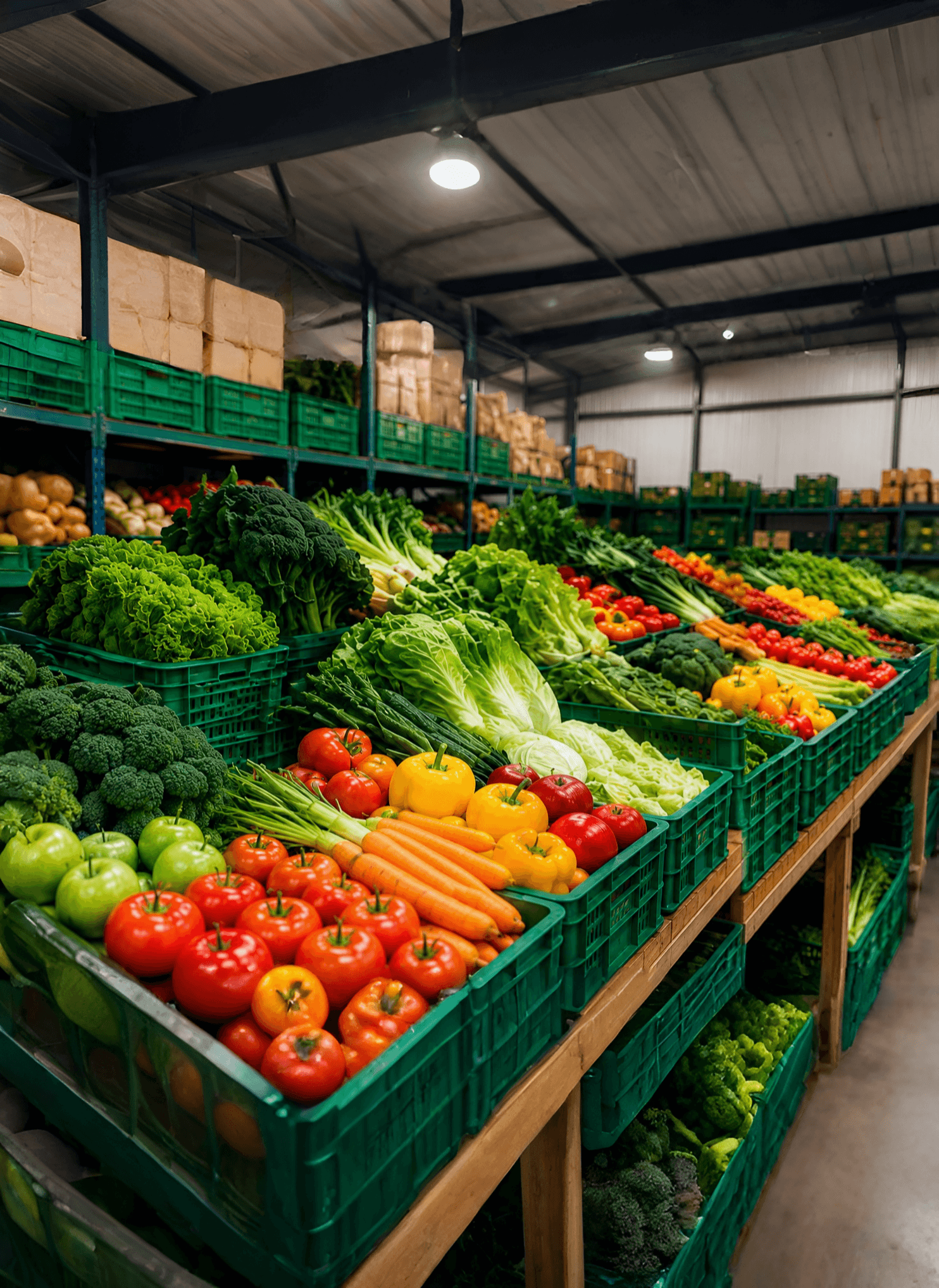 Fresh produce ready for delivery